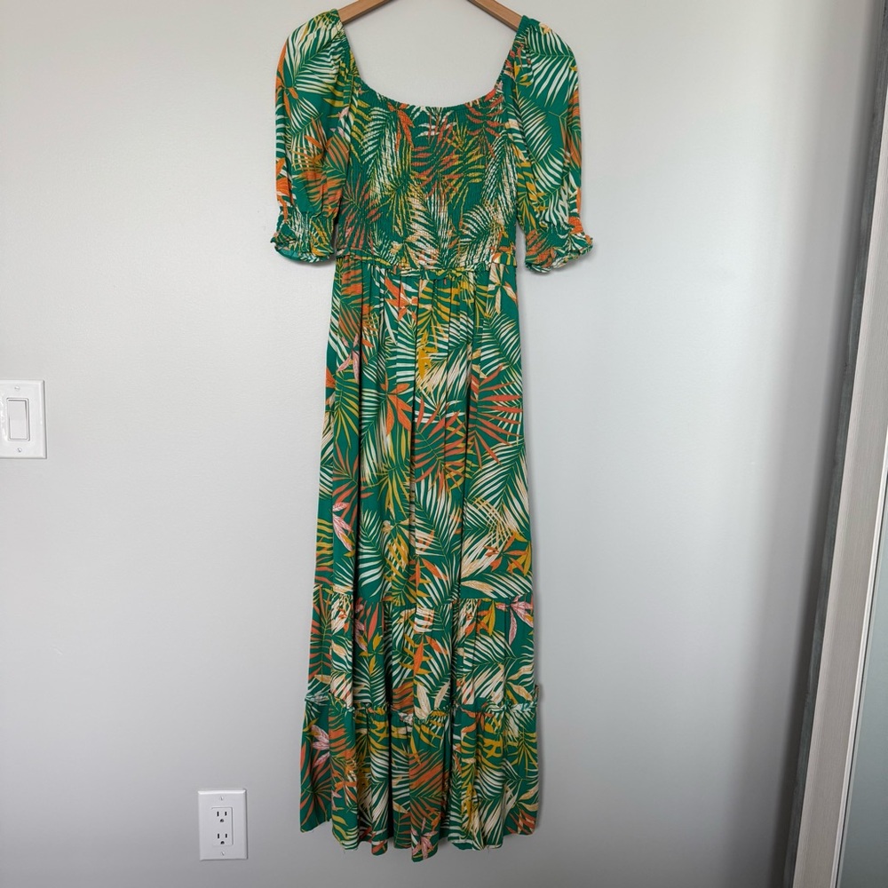 Betsey Johnson Tropical Smocked Sundress Size Small